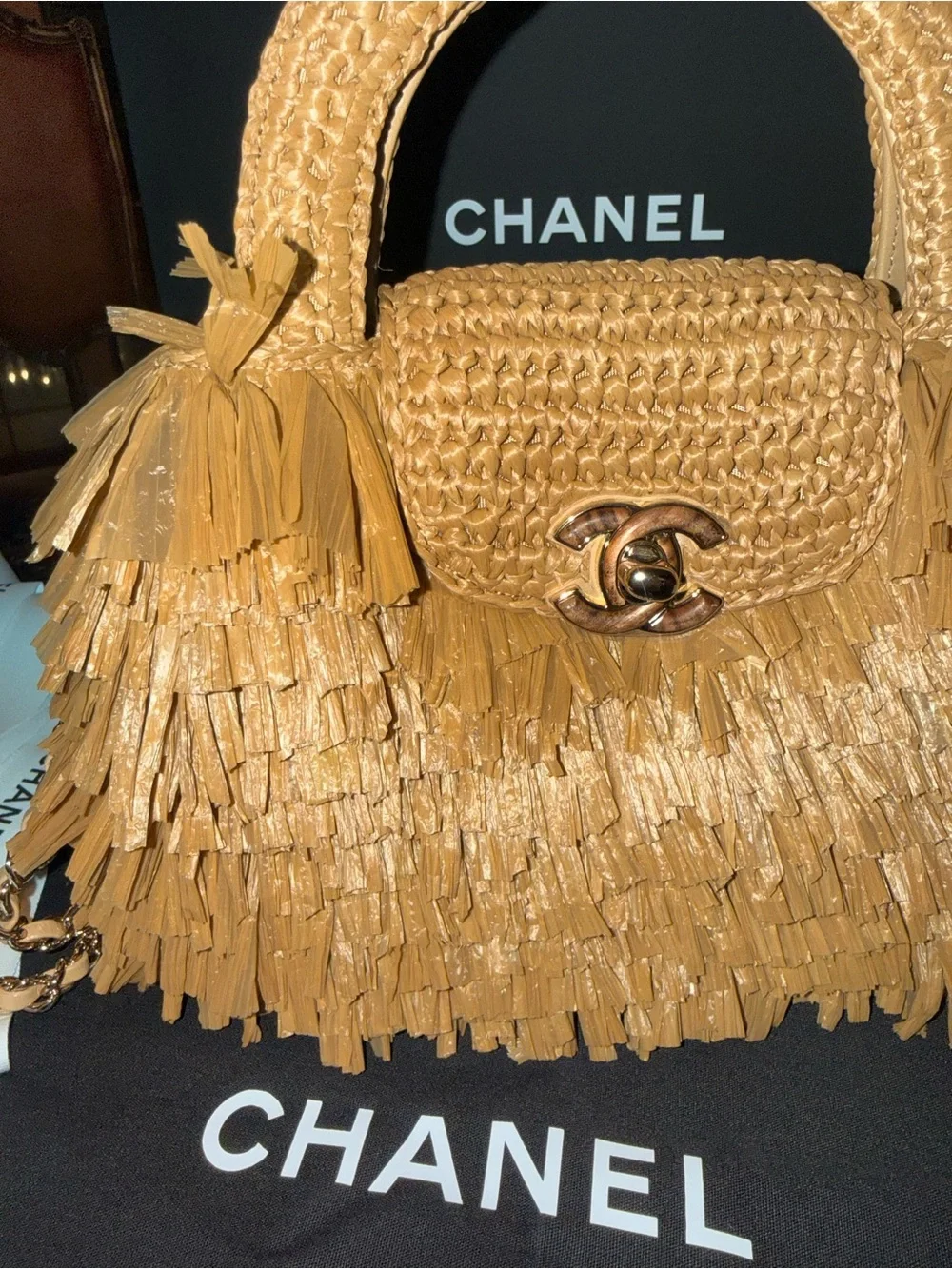 Chanel Raffia MINI shopper bag 2026 NWT